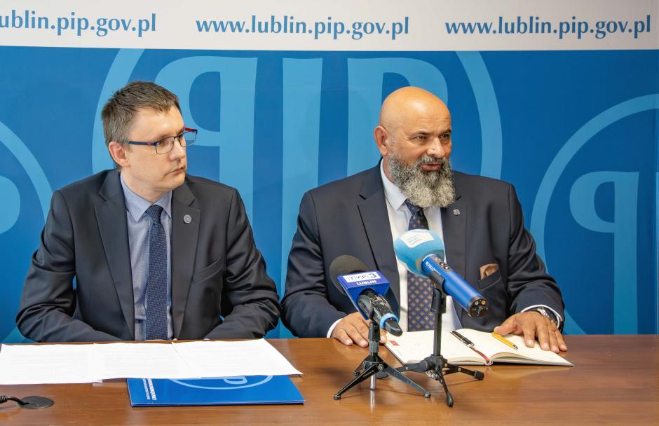 Briefing prasowy w Okręgowym Inspektoracie Pracy w Lublinie